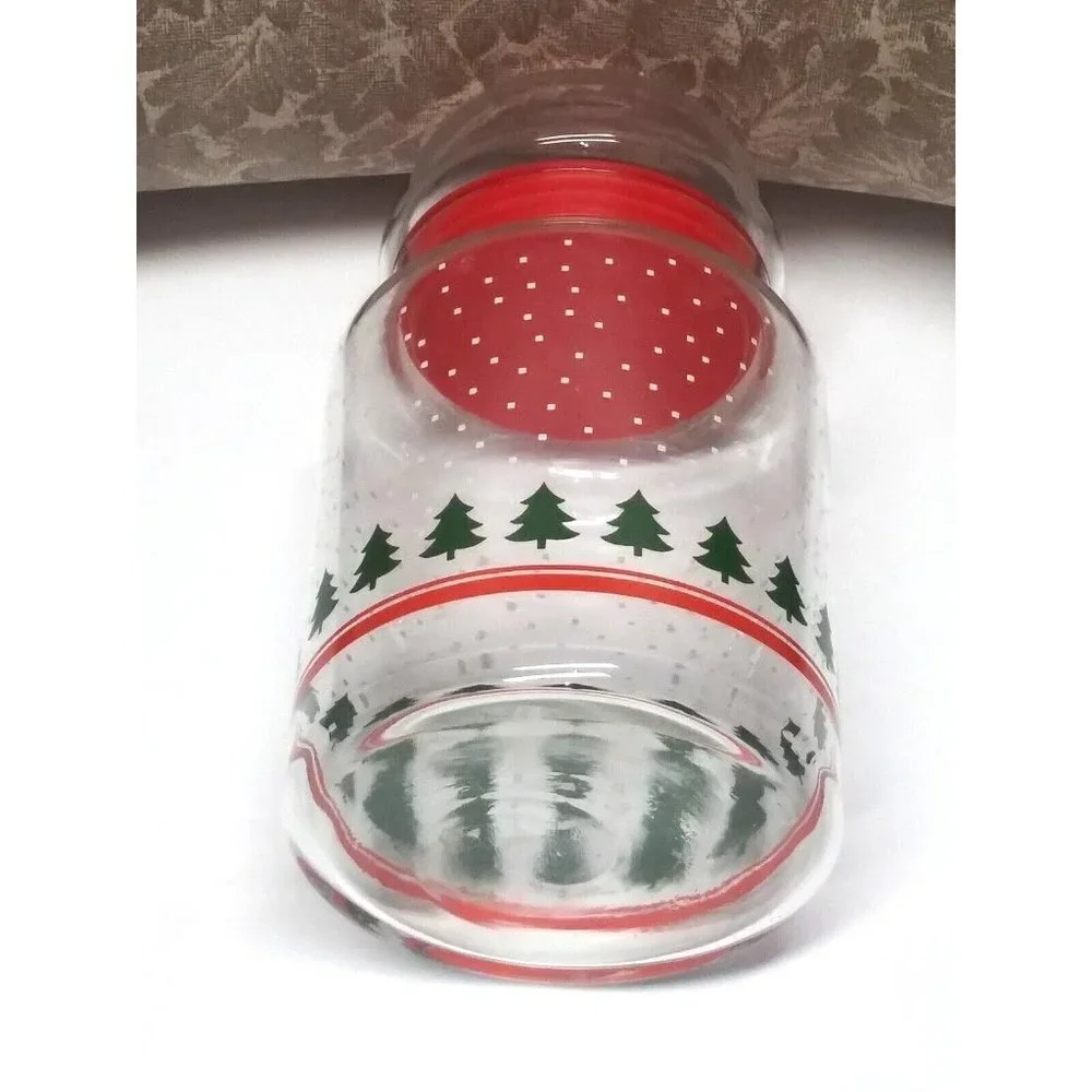 Vintage Libbey Holiday Jar Canister Glass 7